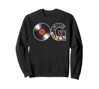 Old School OG Tshirt Hip Hop Vinyl CDs Tapes 80s 90s Retro Sweatshirt