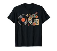 Old School OG Tshirt Hip Hop Vinyl CDs Tapes 80s 90s Retro T-Shirt