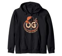 Old School OG Tshirt Hip Hop Vinyl CDs Tapes 80s 90s Retro Zip Hoodie