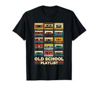 Old School Playlist Retro 80s 90s Cassette Tape Music T-Shirt