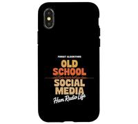 Old School Social Media Ham Radio Life Funny Case for iPhone X/XS