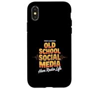 Old School Social Media Ham Radio Life Funny Case for iPhone X/XS