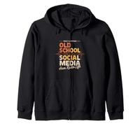 Old School Social Media Ham Radio Life Funny Zip Hoodie