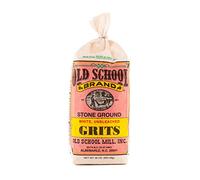 Old School Stone Ground White Corn Grits Non-GMO (30 Ounce Bag)