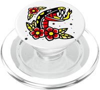 Old School Tattoo American Traditional Flash Tattooed Snake PopSockets PopGrip for MagSafe