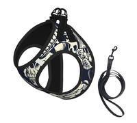 Old School Tattoo Rose Skull Snake Dice Small Pet Towing Vest, Adjustable Straps, Easy to Walk, Soft and Breathable Straps, Suitable for Small Dogs and Cats, Etc