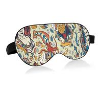 Old School Tattoo Sleep Eye Mask for Men Women, Light Blocking Sleep Mask Soft Comfort Night Eye Mask Braethable Eye Blinder Elastic Contoured Blindfold for Travel Sleeping