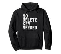 Old School Typewriter Collector No Autocorrect Delete Key Pullover Hoodie