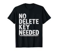 Old School Typewriter Collector No Autocorrect Delete Key T-Shirt