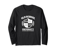 Old School University Funny Nostalgic Long Sleeve T-Shirt