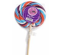 Old Scool Sweets Berry Burst Swirly Lollipop, Multicolour Swirl, Berry Flavour Handmade in England