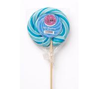 Old Scool Sweets Blue-Raspberry Flavour Swirly Retro Lollipop, Handmade in England, Gelatine Free, Ideal for Birthdays, Weddings, Social Gatherings Quality Lolly