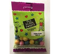 Old Scool Sweets Bubblegum Balls 45g, Vegetarian Sweets 45g (Any 20 Bags From Range = Free Standard Shipping Worth £2.49) Excellent For Gumball Machine refills