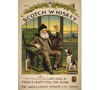 Old Scotch Whiskey Travel Poster - A4 Wall Art, Wanderlust Print, Inspirational World Map, Vintage City, Retro Poster, Home Decor for Living Room, Office, Gift Idea for Travel Lovers