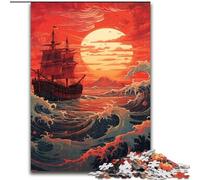 Old Ship in The Ocean Puzzles for Teenagers 1000 Pieces, Challenging To Complete But Fun And Humorous Birthday Present, Gifts, Wall Art (26x38cm)