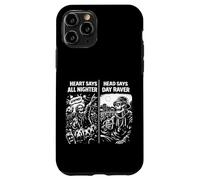 Old Skool 90s Rave All Nighter Day Raver Skeleton Raving Case for iPhone 11 Pro