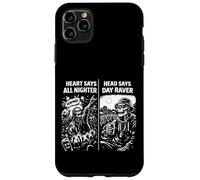 Old Skool 90s Rave All Nighter Day Raver Skeleton Raving Case for iPhone 11 Pro Max