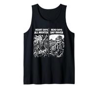 Old Skool 90s Rave All Nighter Day Raver Skeleton Raving Tank Top