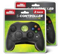 Old Skool compatible with Xbox Controller S-Type Wired Game Pad 2Pack - Black