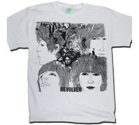 Old Skool Hooligans The Beatles T Shirt - Revolver Jumbo Print (Small) White