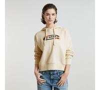 Old Skool Logo Loose Hoodie - White - Women XXS