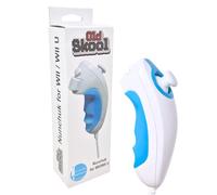 Old Skool Nunchuck Controller, Compatible with Wii or Wii U - White