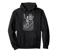 Old Skool Raver Skeleton Coffin EDM Raving Dance Festival Pullover Hoodie