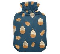 Old Slow Style Autumn Nut Sapphire Travel hot Water Bottle with Soft Cover, 1L hotwater Bag for Arthritis,Tummy Warmer,Bolsa de calor para Dolor Menstrual