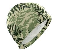 Old Slow Style Fern Green Leaf bathing for beginners Short Hair waterproof swim for men Hair Protection and Drag Reduction gorras para natacion mujer