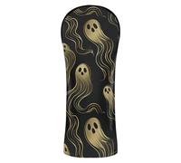 Old Slow Style Ghosts Gold Black Golf Club Head Covers Headcover with Interchangeable No. Tags for Driver/Fairway Wood/Hybrid