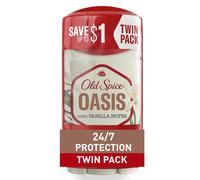 Old Spice Antiperspirant and Deodorant for Men 24/7 Sweat and Odor Protection Invisible Solid Oasis with Vanilla Scent 2.6 oz (Pack of 2)