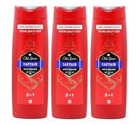 Old Spice Captain 3 in 1 Body, Hair & Face Wash 400ml (3 Pack)