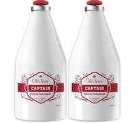 Old Spice Captain After Shave Lotion for Men 100ml with Perfume Quality Scent, Refreshing Lotion for Face and Neck to Cool and Invigorate (Pack of 2)