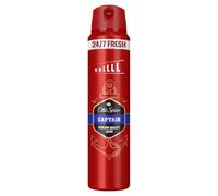 Old Spice Captain Deodorant Body Spray 250ml | 24/7 freshness, long-lasting perfume scent, odour protection, 0% Aluminium Salts, invisible on clothes