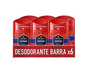 Old Spice Captain Deodorant Stick, Pack of 6 x 50 ml (300 ml Total)