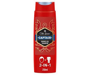 Old Spice Captain Shower Gel and Shampoo for Men, 2-in-1 Shower Gel + Shampoo, with Male Long-Lasting Fragrance, 6 x 250 ml