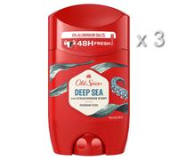 OLD SPICE DEEP SEA WITH OCEAN BREEZE SCENT DEODORANT STICK 50ML 3 PACK