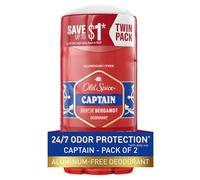 Old Spice Deodorant for Men Aluminum Free 24/7 Odor Protection Captain with Bergamot Scent 3 oz (Pack of 2)
