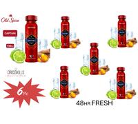 OLD SPICE DEODORANT SPRAY 150ML 48HR FRESH - 6 PACK - BRAND NEW