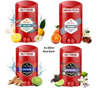 Old Spice Deodorant Stick 4 × 50ml Mix - Captain, Original, Deep Sea & Night pan