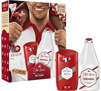 Old Spice Fathers Day Gifts for Men, Dad Toiletries Gift Box, Original Mens Aluminium Free Deodorant Stick 50ml & Aftershave Lotion 100ml