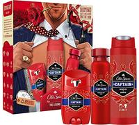 Old Spice Gentleman Gift Set For Men With Captain Deodorant Spray, Deodorant Stick And Shower Gel