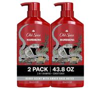 Old Spice Men's 2-in-1 Shampoo and Conditioner MambaKing Twin Pack 43.8 Fl Oz