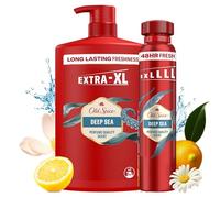 Old Spice Mens Shower Gel and Deodorant Body Spray Deep Sea Bundle, Value Pack, Body Wash for Men 1000ml and Aluminium Free Bodyspray 250ml