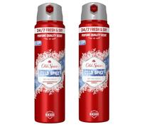 Old Spice Original Cold Spice Deodorant Body Spray For Men 150 ml, 48H Freshness, Invisible on Black & White, Pack of 2