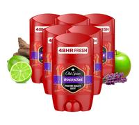 Old Spice Rockstar Deodorant Stick For Men 50ml, Aluminium Free. Long Lasting Perfume Quality Scent, 48H Fresh. Invisible on Black & White pack of 6