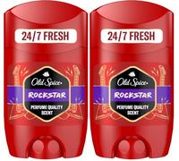 Old Spice Rockstar Men's Deodorant Stick 65 ml, 24/7 Fressshhh With Daily Use, Long Lasting Perfume Quality Scent, Odour Protection, 0% Aluminium Salts, Invisible On Black & White (Pack of 2)