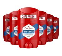 Old Spice Whitewater Men's Deodorant Stick 50ml x 6 Pack 0% Aluminium Salts