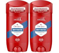 Old Spice Whitewater Men's Deodorant Stick 85ml, 24/7 Fressshhh With Daily Use, Long Lasting Perfume Quality Scent, Odour Protection, 0% Aluminium Salts, Invisible On Black & White (Pack of 2)