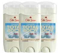 Old Spice Whole Body Deodorant for Men, Total Body Deodorant, Unscented, Aluminum Free Deodorant Stick for 24/7 Freshness // Dermatologist Tested Whol